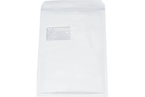 Arofol 2FVAF000514 Luftpolstertaschen Nummer 4 mit Fenster, 100 Stück, 180x265 mm, weiß