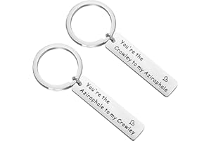 BAUNA Set di portachiavi con scritta "You're The Crowley to My Aziraphale", idea regalo per l'amicizia