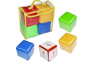 Akemaio DIY Educación Jugar Dados para niños Coloridos Cuadrados de Bolsillo Foto Bolsillos de apilamiento de Espuma de Bolsillo Juguetes educativos