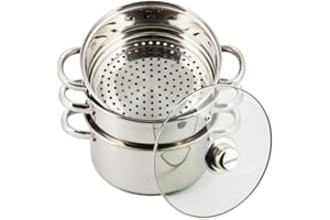 KING HOFF Mantowarka Dampfgarer Set 4-teilig 24cm Induktion Dampfkocher KINGHOFF KH-3319