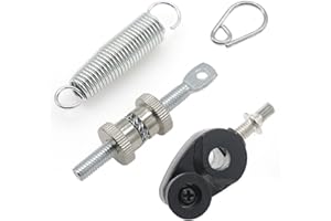 FLYSCLEAN 1 Set Bass Drum Foot Pedal Tension Spring Cam Assembly, with Spring Cam Pulley and Hook Tensioner, Replacement Parts for Percussion Instruments