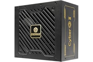 ‎ENERMAX Enermax CYBERG II 650 Watt | Nicht-modulares ATX 3.1-Netzteil | 2X PCIe (6+2) |80 Plus Gold |geräuscharmer 120mm SB-Lüfter | 105°C jap. Kondensatoren |ERV650G-AHG-NAC