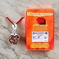 Haridwar Divine Brown Colour Seven Mukhi Rudraksha Certified/Original Nepali 7 Mukhi Rudraksh/Natural 7 Faced Rudraksha with Silver Pendent