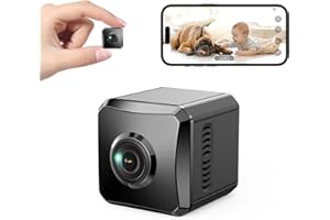 HYCENCY Mini Kamera WLAN 1080P HD Überwachungskamera Innen WiFi Kleine Sicherheitskamera mit Live Übertragung aufs Handy, Nachtsicht, Weitwinkel, Cloud Speicher