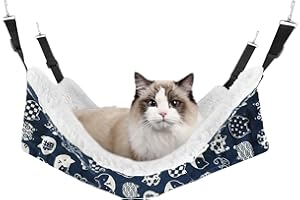 SAN LIKE Haustier Hängematte, Hängematte Käfig Katze mit verstellbaren Riemen, Katzen Hängematte, Weich unter Stuhl Tisch Hängematten für Katzen, Hunde, Kaninchen