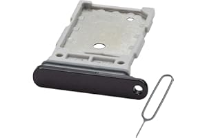 MMOBIEL Dual-SIM- Kartenhalter Kompatibel mit Samsung Galaxy S23 Ultra - SIM-Tray - SIM-Kartensteckplatz - SIM-Kartenhalter Ersatz - inkl. SIM-Nadel und Wasserdichtem Gummiring - Schwarz