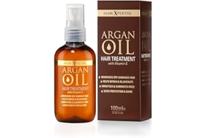 Hair Xpertise Moroccan Argan Oil- Treatment For Damaged Hair | Nourishes And Moisturises Dry Hair | Repairs, Smoothes And Brings Life To Your Hair! - For All Hair Types [Vegan 100ml