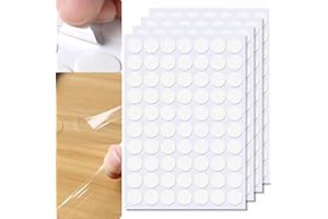 Norhogo 280 pièces 10mm Transparent Rond Points Adhésifs, Points Collants Double Face, Autocollants Points Adhésifs Imperméables, pour ballons, décoration de festival, bricolage, papier, verre, métal