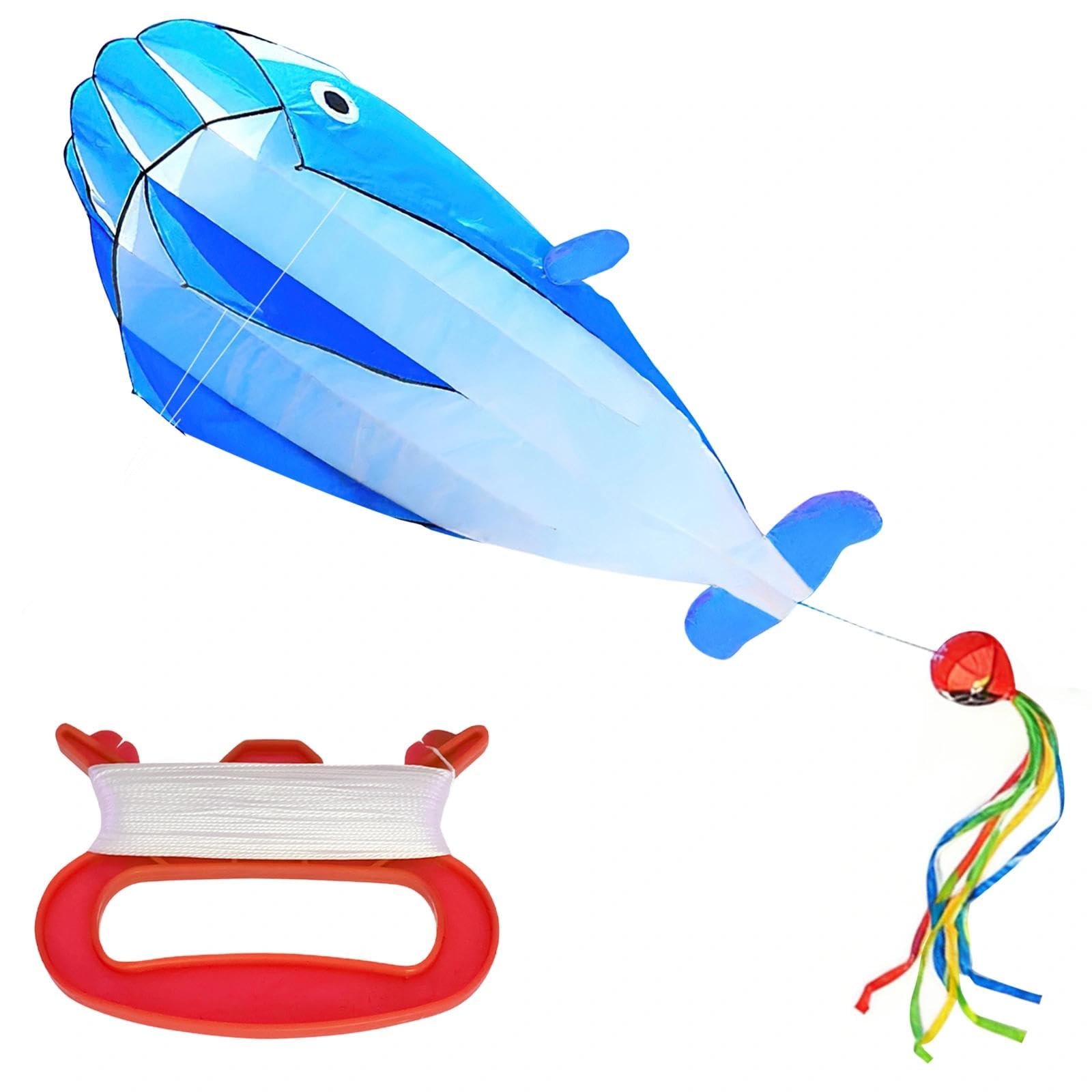 Darryy Cerf-volant pieuvre pour enfants, 550 x 120 cm, avec cordon de 100 m, pour enfants à partir de 10 ans et adultes - 1