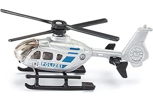 siku 0807, Polizei-Hubschrauber, Metall/Kunststoff, Silber, Drehbare Rotoren