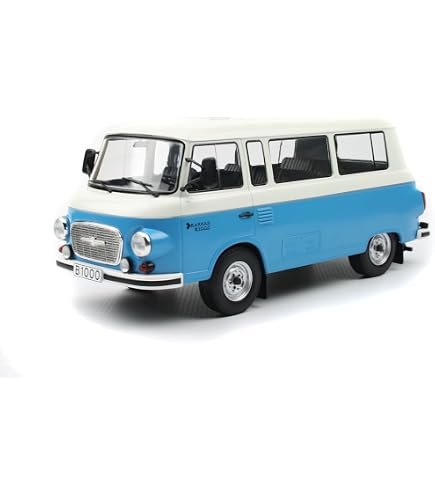 Wartburg 312 Camping Deluxe 1967 – BOS MODELS – Échelle 1/18 – Blanc/rouge, Précommande