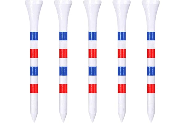 Zivisk Golf Tees Madera 38mm / 54mm/ 70mm / 83mm, Paquete de 100 Count Tees de Golf (Natural Color, White, Black, Blue, Red, Green, Yellow, Pink, Orange)