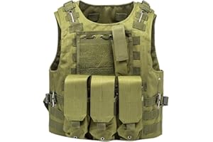 Xinwcang Esercito Tattico Gilet Assalto Caccia Combattere Giubbotto per all’Aperto Campeggio Escursionismo