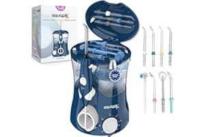 BOSTON TECH Aquapik® PRO Idropulsore Dentale Professionale | Rimuove la Placca + Raccomandato dai Dentisti + Cura Impianti e Apparecchi Ortodontici | 8 Ugelli + 10 Livelli di Pressione + Serbatoio 600 ml