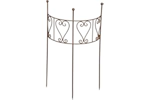 Posiwio Decorative Nostalgic Trellis Trellis Shrub Holder Semicircular Metal Patina Dimensionally Stable