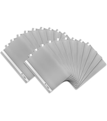 Chemises à Lamelles Durable Format A4 - Lot De 50, Couverture Transparente Dos Bleu Turquoise