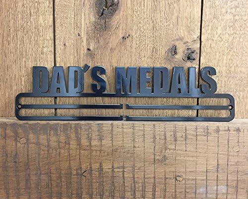 Tollington Stores Medal Hanger Display 'Dad's Medals' Stainless Steel 2.0 - BLACK