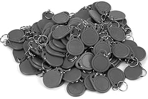 OBO HANDS (Lot de 100) Étanche ABS 13,56 MHz MF Classic 1 K Iso14443 a NFC RFID Jeton, RFID KeyFob, Étiquette RFID, Gris