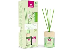 Cristalinas 35ml Night Blooming Jasmine Air Freshener for Home - Reed Diffuser for home - Home Fragrance Lasts upto 8 weeks - Room Diffuser Sticks with Coloured Fragrance Oil