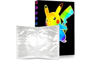 QIFAENY Classeur Carte, Album pour Cartes à Collectionner, Porte Cartes 4 Poche, Titulaire Livre de Protection Cartes, 30 Pages Capacité de 240 Cartes(BYV3)