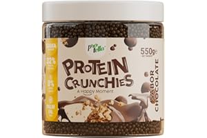 Protella - Toppings - Protein Crunchies Chocolate 550gr - Bolitas De Proteína Recubiertas De Chocolate Con Avellanas Sin Azúcar Y Sin Aceite De Palma
