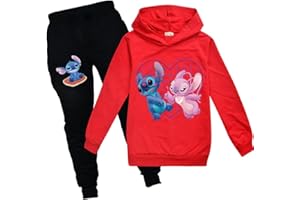 ZHANGYAOSHU Kinder Pullover Hoodie und Jogging Hosen, Mädchen Jungen Cartoon Mode Langarm Sweatshirts für 3-14 Jahre alt
