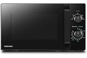 Toshiba MW2-MM20P(BK) Microondas 20L, micro-ondas independente, 800W, 5 níveis de potência, com fácil decongelação, iluminação LED interior, preto