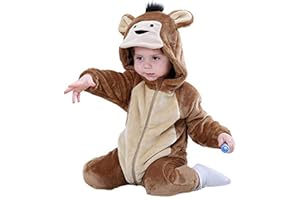 Doladola Baby's Hooded Onesie Cartoon Animal Romper Baby Loungewear Newborn Outfits Jumpsuit