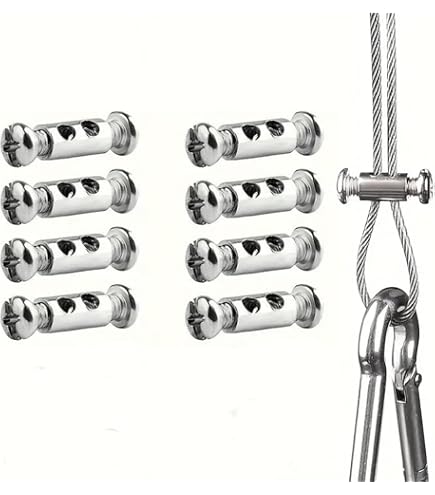 CChiai 50-Pack Galvanized Steel Cable Clamps - 1/4" Bore Screw Mount, For Hose, Pipe & Wire Management (Silver) - View #6