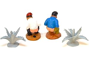 BETTER WITH FRIENDS 2 x hermanos Figura del belén oculto de 5cm. encuentra la figura navideña. el hombre que hace caca. estatuilla cagando. conjunto de escena de natividad, figuras, jesús. 3 reyes. modelos a escala