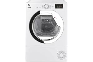 MYCHOICE Hoover HLEC9DCE H-Dry 300 9kg Condenser Tumble Dryer Aquavision, White, Freestanding, Sensor dry, NFC