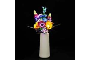 cooldac LED Licht-Kit für Lego 10313 Icons Wildblumenstrauß-Set Modellbausatz, Led Beleuchtungs Set Kompatibel mit Lego 10313 (nur Lichter, Keine Lego-Modelle und Vase)