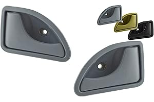 Ugozen Poignée de Porte Avant Gauche et Droite, Clanche de Portière de ✯Marque FRANÇAISE ✯ pour RENAULT TWINGO (1993-2007) / KANGOO (1998-2010) (GRIS)
