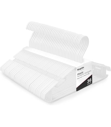 HANGERWORLD Lot De 36 Cintres Plastique 29,2 Cm Pour Bébé Et Enfant - Blancs