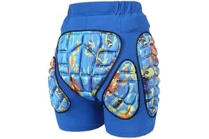 Tumnea Children's Padded Protector Pants 3D Padded Protector Pants Breathable Hip Protection EVA Pad Underpants Short Protective Pants for Skiing Skiing Skateboarding Snowboard