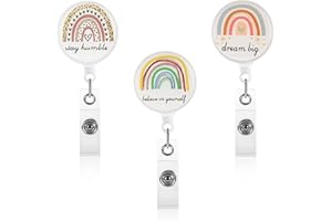 3 Stück RosewineC Ausziehbarer Schlüsselanhänger, Ausweis JoJo, Schlüsselrolle Ausziehbar, Ausweis JoJo Stahlseil Geeignet für Kartenhalter Ausweis, Kartenhalter, Nurse Accessories