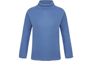 JanJean Enfant Fille Garçon Haut Thermique Col Haut sous-vêtement Thermique Maillot De Corps Manches Longues sous-Pull Thermique Sweat-Shirt 2-14 Ans