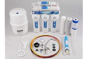 WASSEFILTER GERMANY Umkehrosmoseanlage 6 Stufen WASSERFILTER GERMANY - mit BIOaktivkohle und Schaum-Kohlefilter - 75GPD Membran, 285L reinstes Trinkwasser täglich,ökologisch ohne BPA beste Filter für jeden Haushalt