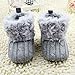 Etosell Newborn Crochet/Knit Fleece Boots Toddler Girl Wool Snow Crib Shoes Booties (M/6-12 Months, Grey)