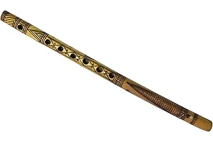 TARINI GALLERY Decorative Traditional Handmade Hand carved Wooden Bamboo Flute Basuri Indian Musical Instrument for Gifting and Decoration