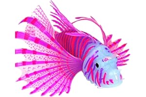 Hotaden Artificielle Tropical Poissons Glowing Ornement en Silicone Flottant Faux Les Poissons d'aquarium décoratif pour Fish Tank