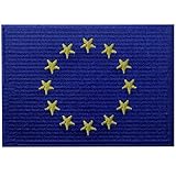 bandera de europa estrellas Empaque: 1 pieza. Bandera de la Unión Europea Europa de la UE Emblema Internacional Parche Bordado de Aplicación con Plancha
