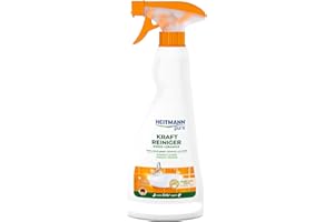 HEITMANN pure Środek do czyszczenia octu + pomarańczy | spray do czyszczenia brudu, resztek mydła i kamienia w kuchni i łazience | idealny do armatury i powierzchni | z kwasem octowym, mlecznym i