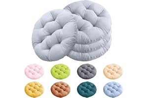 Umllpet Sittdyna, rund 40 cm, 4 delar, bekväm sittkudde, halkfri, tvättbar golvkudde, bekväm sittdyna för matsal, vardagsrum