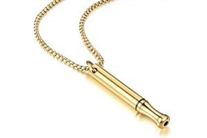 Cinsersr Makya v2 Halskette Rauchfrei Hoki Halskette gegen Angst Rauchentwöhnung Kette Makya Halskette Rauchfrei für Tiefe Atemübungen zum Stressabbau und Zur Entspannung für Männer Frauen (Gold).