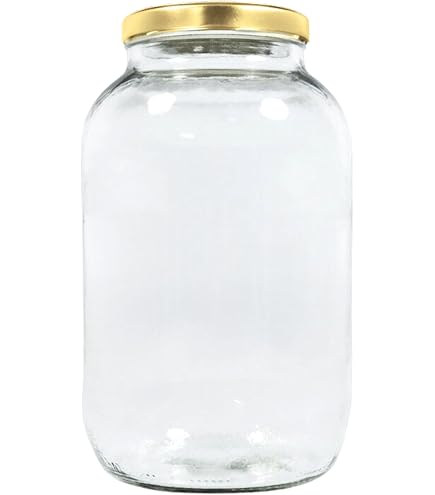 Bocal Le Parfait 3L Verre | Couvercle Vis Coloré Aléatoire | Pour Conservation, Confiture, Stockage Alimentaire