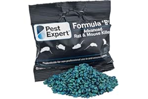 Pest Expert Formula ‘B+’ Advanced Rat & Mouse Killer Poison 900g (15 x 60g) Strongest Single Feed Brodifacoum, Fast Acting Poisoning Control