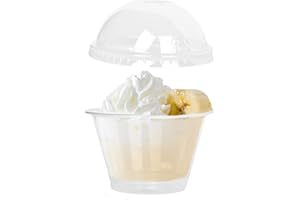 DUE ESSE S.N.C. DI SABATINI ALDO & C. PZ 50 COPPETTE DI PLASTICA TRASPARENTE CC 210 + COPERCHIO IDEALE PER MACEDONIE YOGURT E GELATI PLASTIC CUP FOR ICE CREAM