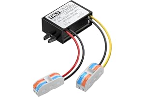 BGOODVISION Transformador 8-40v a 5v, Convertidor DC 12V a DC 5V(Acepta entradas DC 8-40V) 5A 25W Prueba de Agua Y Bloque de Terminal Rápido de Resorte, para Electrónica de Automóvil Camión.