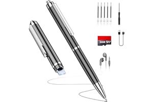 Diktiergerät mit USB-C, 64GB Aufnahmegerät,1600h Speicher Voice Recorder, Wiedergabe mit DSP-Rauschunterdrückung & HD-Audio, Digitales Diktiergerät für Unterricht, Meetings, Interviews